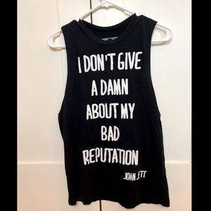 Joan Jett Bad Reputation cut off relaxed fit muscle t shirt tank top
